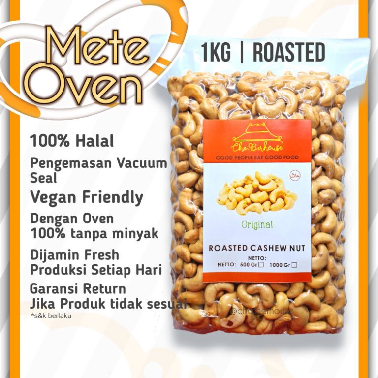 

Pr0duk Kacang Mete Mede Oven Panggang Roasted Cho.Berhouse Wonogiri 1kg [164]