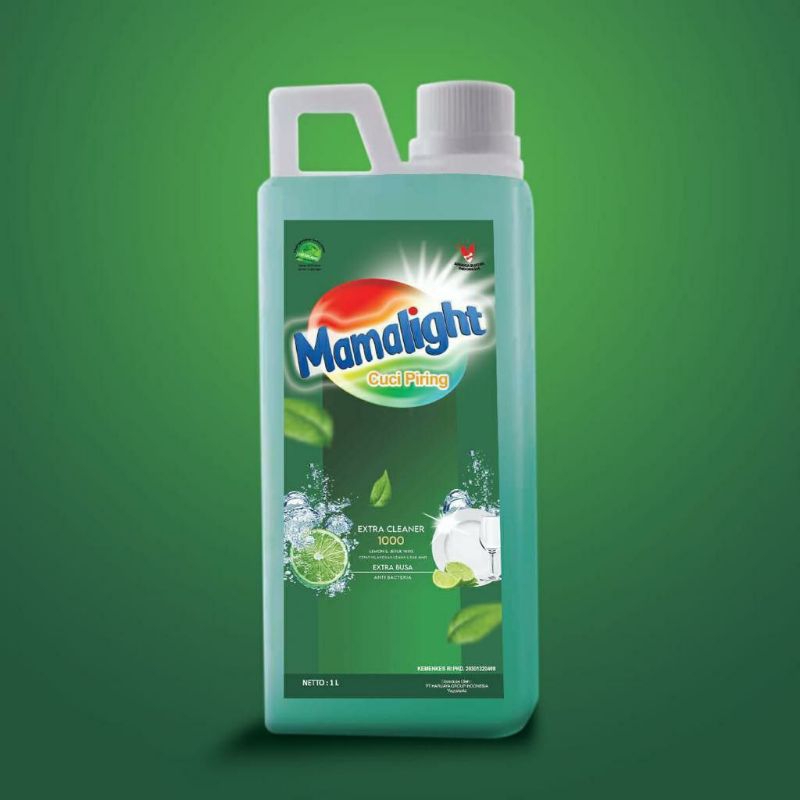 (Botol Kotak) sabun cuci piring mamalight/dialight kemasan 1L