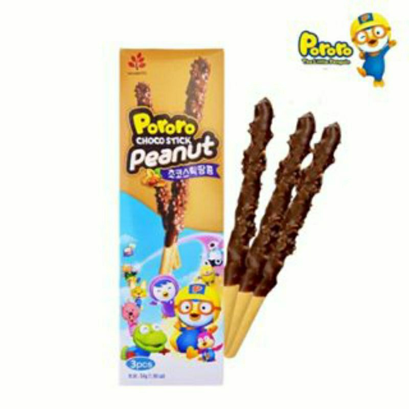 

Pororo Choco Stick Peanut / cemilan impor / stick coklat / biskuit Korea