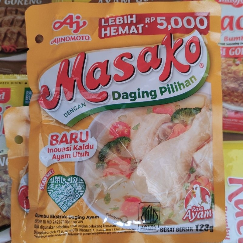 

Masako Kaldu Penyedap Rasa Ayam Sapi 123 Gram