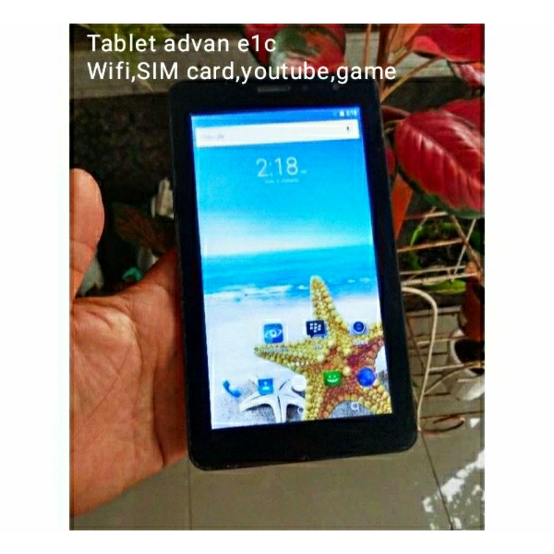 Tablet advan e1c wifi/kartu 2 android second/bekas normal original berkualitas Ram 1gb siap pakek ge