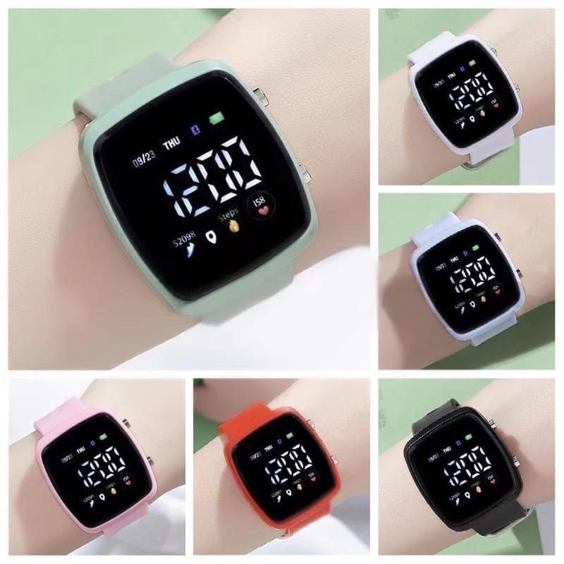 INSTANT MEDAN TERMURAH BEST QUALITY Jam Tangan Digital LED Rubber Pria Wanita Jam Tangan Korean Fash