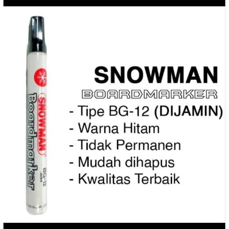 

Spidol snowman boardmarker hitam