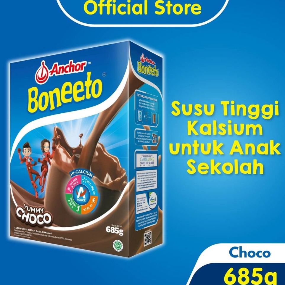 

❅Pasti Murah Boneeto Susu Bubuk Anak Sekolah Yummy Choco 685g - Nutrisi Pertumbuhan Anak untuk Daya Pikir dan Tubuh Aktif G84 ✹