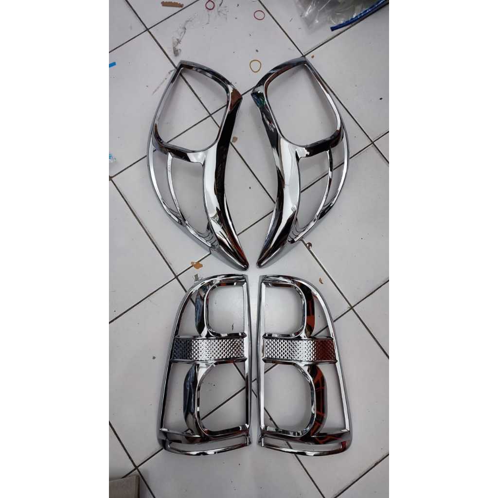 PAKET GARNISH LAMPU / GARNISH DEPAN BELAKANG GRAND NEW HILUX 2012 - 2015