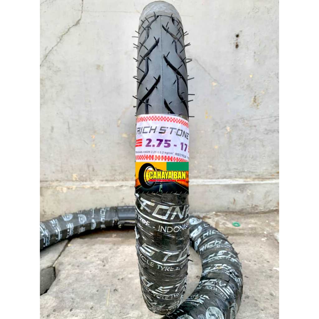BAN MOTOR RICH STONE 275-17 FLEMMO BAN MOTOR RING 17 TUPE TYPE/BUKAN TUBLESS ban montor 275-17 ban m