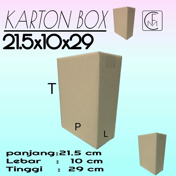 

Karton Box Ukuran 21.5x10x29 Kardus packing/kardus polos/kardus mini/kardus murah