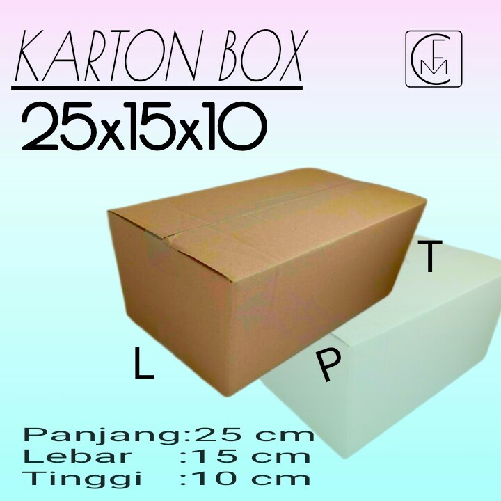 

Karton Box Ukuran 25x15x10 kardus packing/kardus polos/kardus murah