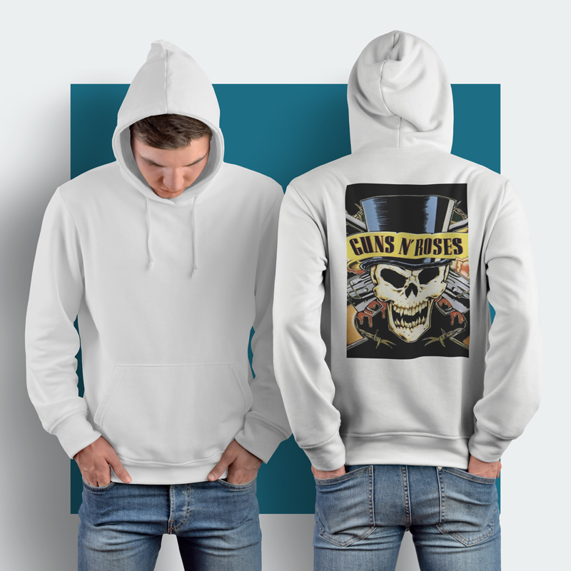 Jaket Hoodie Guns N Roses Hoodie Jumper Pullover & Zipper (Ritsleting) Bahan Cotton Fleece | GNR BAN