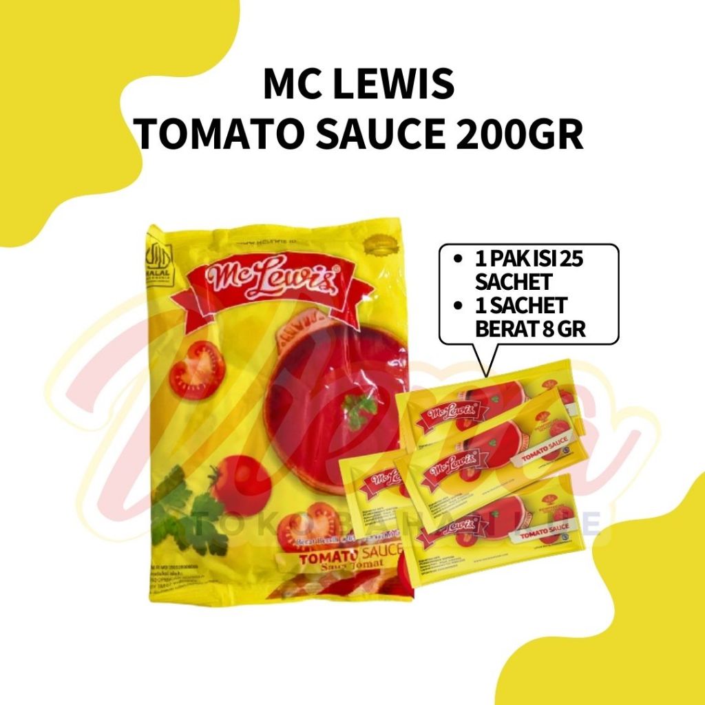 

MC Lewis Tomato Sauce Sachet 8gr x 25 / Saos / Saus Tomat