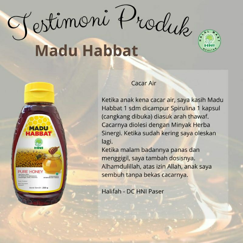 

Madu Habbat by HNI 100% Original
