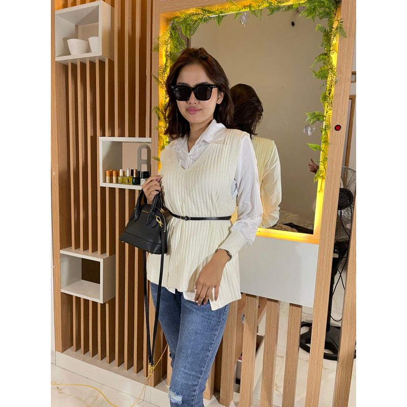 Kemeja dan Outer/vest import All size FREE Belt [ikat pinggang]