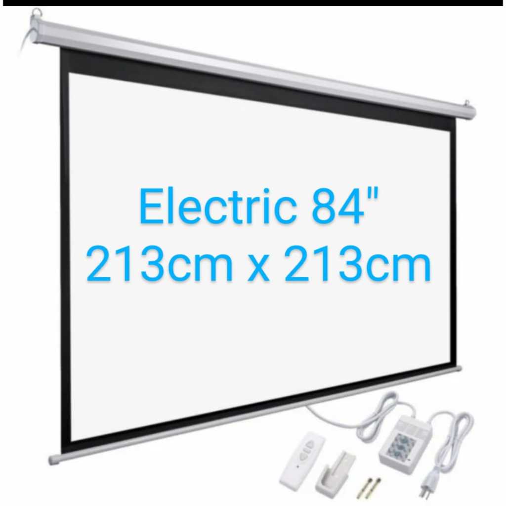 Layar Proyektor Motorized 84''