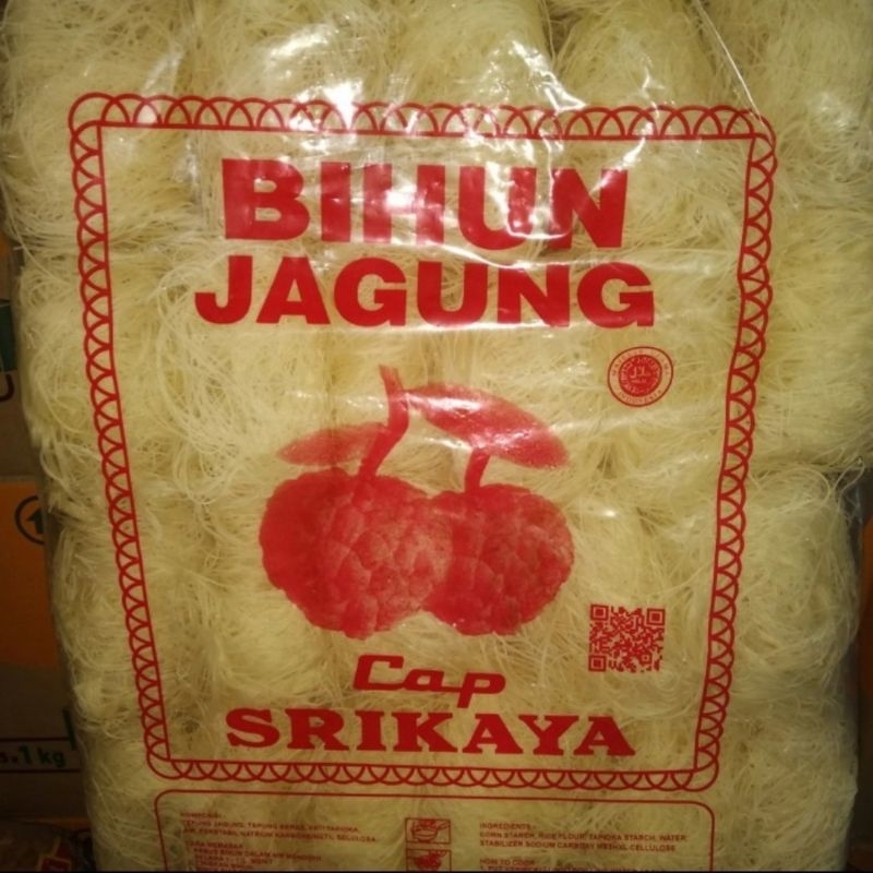 

Bihun Jagung Cap Srikaya 1 Bal Ball / 1 Bungkus berat bersih 2,3 kg