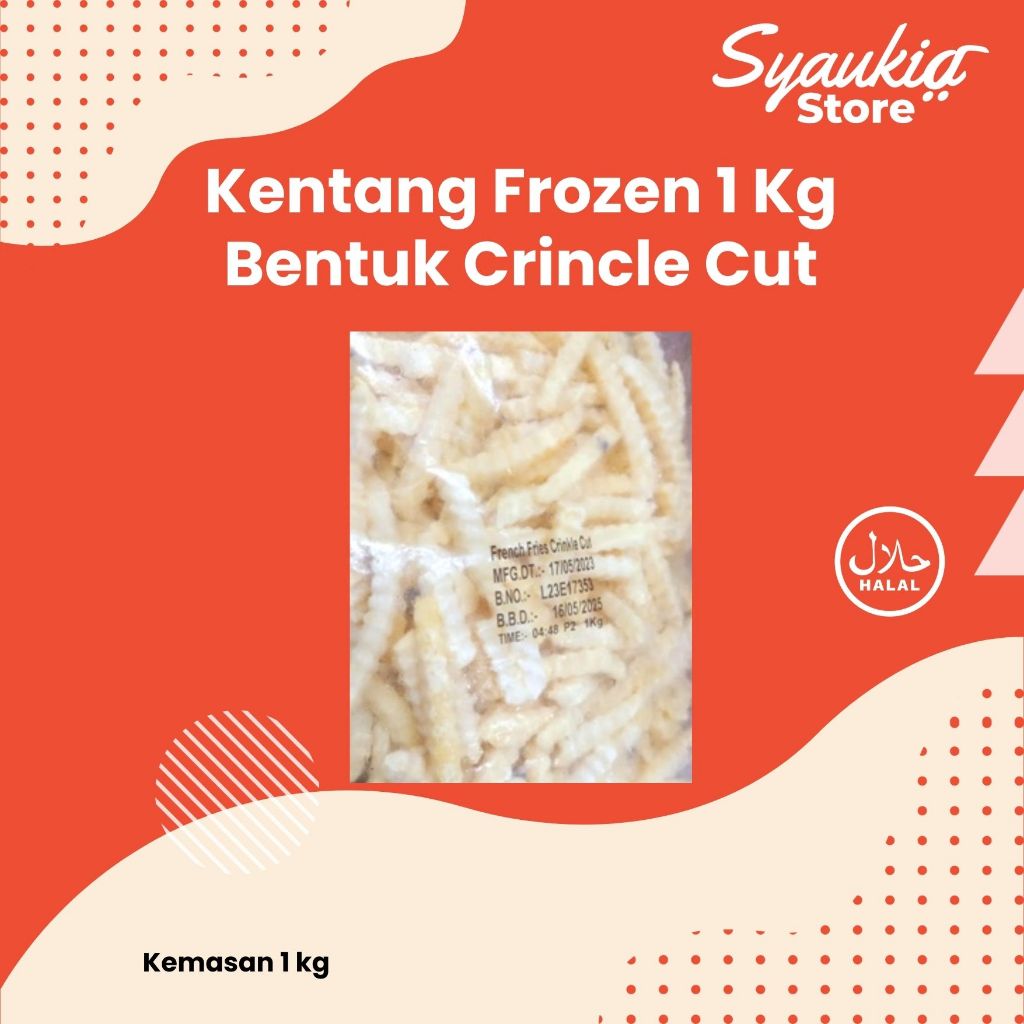 

Kentang Frozen 1 Kg Bentuk Crincle Cut