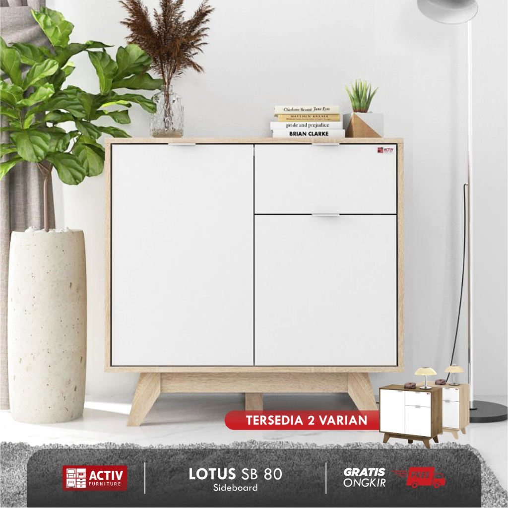 Activ Meja Samping Minimalis / Sideboard Bufet Kabinet / LOTUS SB 80