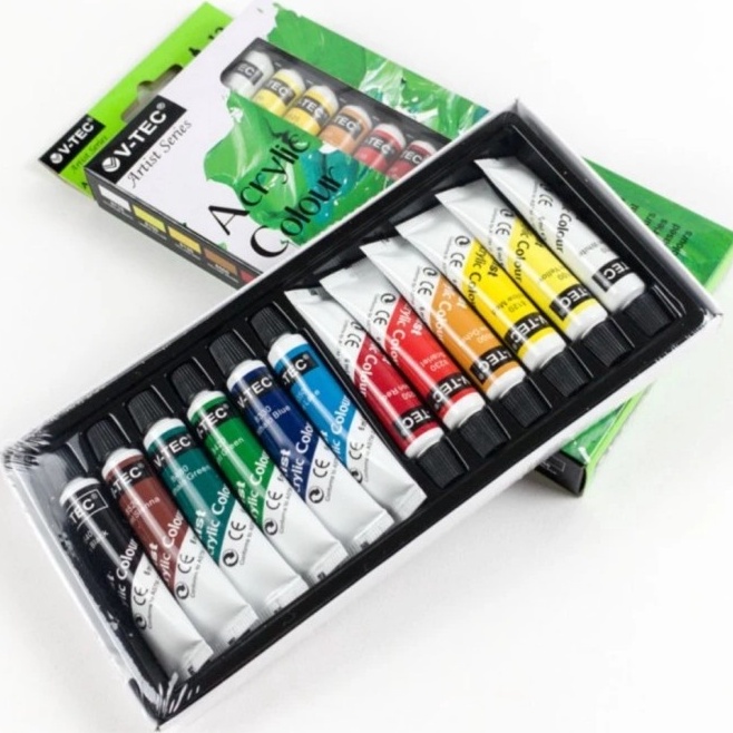 

[KODE RZH89] Cat Acrylic / Cat Akrilik 6ML 12 Warna