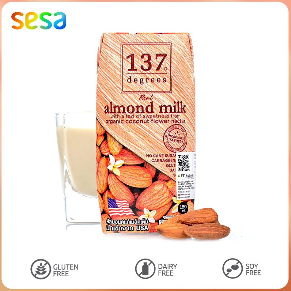 

Mur4h 137 Degrees - Almond Milk With Organic Coconut Flower Nectar 180 ml Spesial Discount