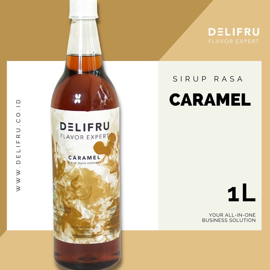 

[KODE CZGAG] Caramel Syrup Delifru 1 Liter - Sirup Karamel Premium
