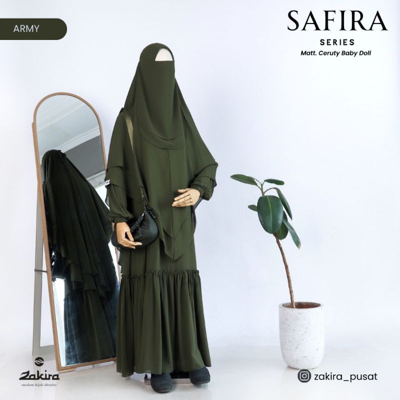 zakira gamis syari gamis kekinian gamis premium bahan ceruti baby doll