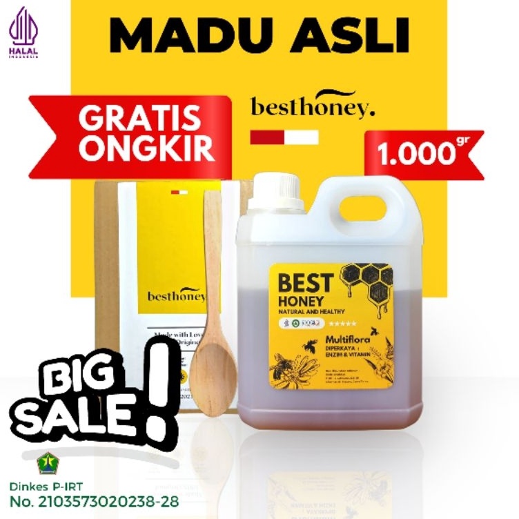 

➟Super Sale Best Honey - Madu Asli Madu Multiflora Original - 1kg 067 ❀