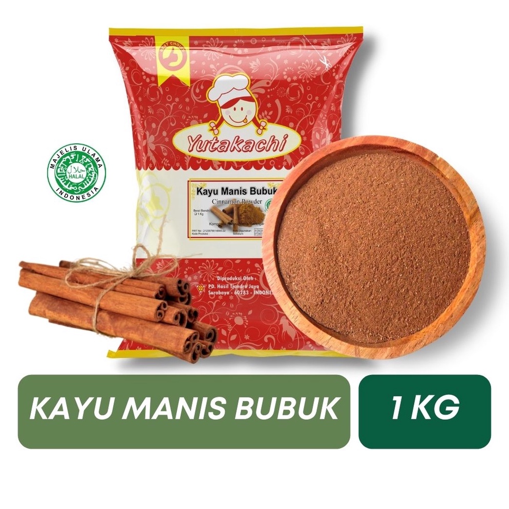 

[✒Q73➤] MURNI Kayu Manis Bubuk 1kg Yutakachi / Bubuk Kayu Manis / Cinnamon Powder / Bahan Kue / Rempah Asli Indonesia Kualitas Premium / Bumbu Rempah Bubuk Pusat Bumbu [66]