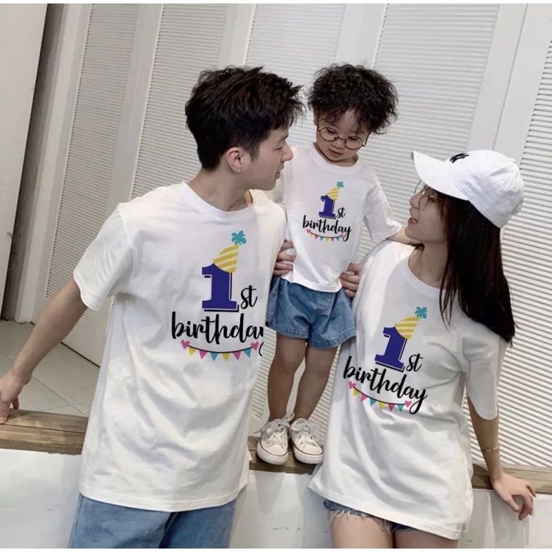 KAOS COUPLE ULANG TAHUN  BIRTHDAY CUSTOM, KAOS COUPLE FAMILY ULANG TAHUN custom