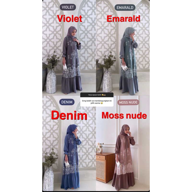 JIHAN DRESS ORI NADEEA ( new motif )