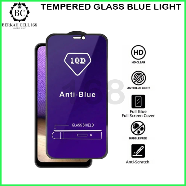 BLUE LIGHT SAMSUNG A21S TEMPERED GLASS ANTI BLUE  - BERKAHCELL