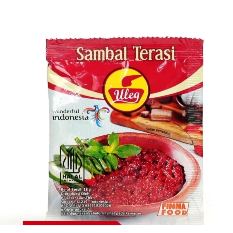 

Finna Sambal Uleg Sachet 18 gram Semua Varian Rasa 1 Renceng isi 10