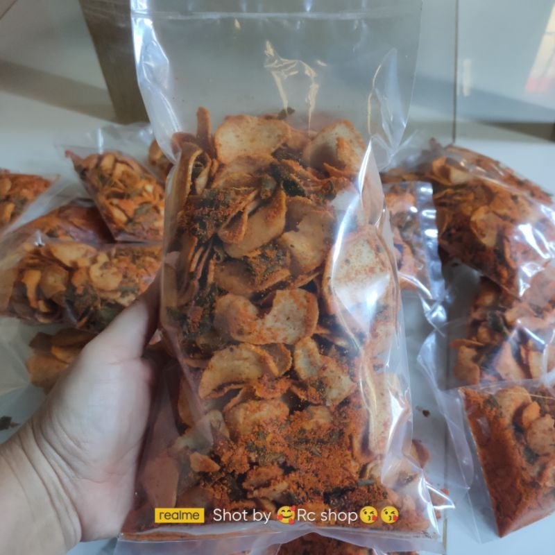 

Basreng daun jeruk pedas berat 500gr