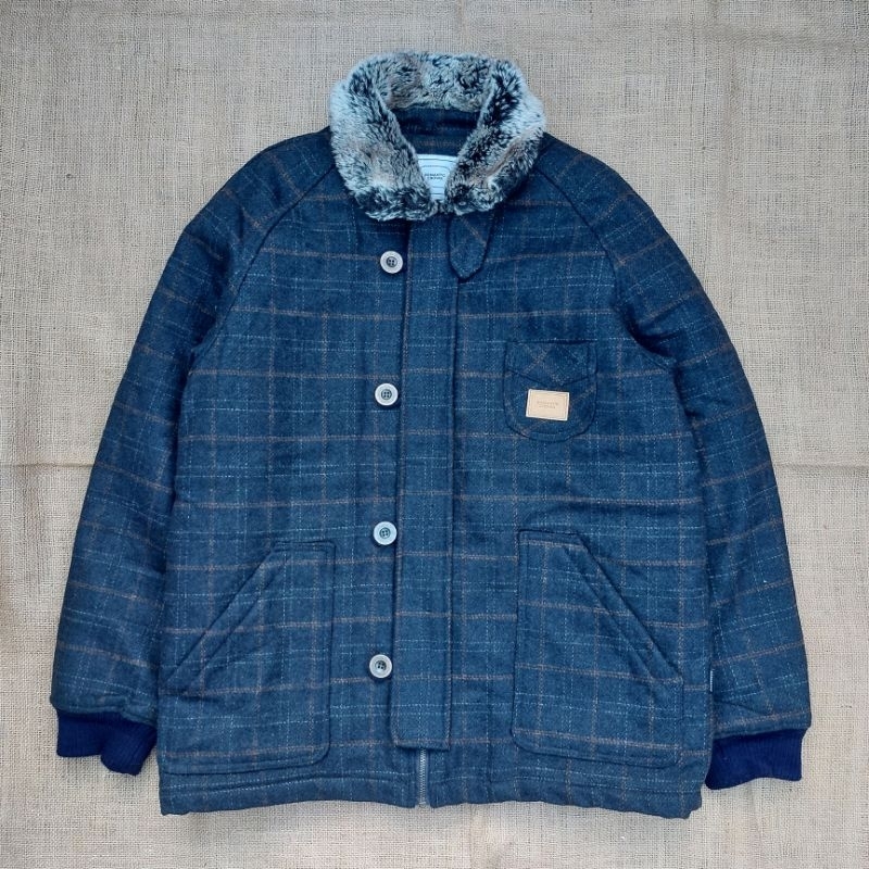 Romantic Crown Jaket N1 Deck Jacket Plaid Wool Vintage Casual Classic Retro Rugged Style Army Milita