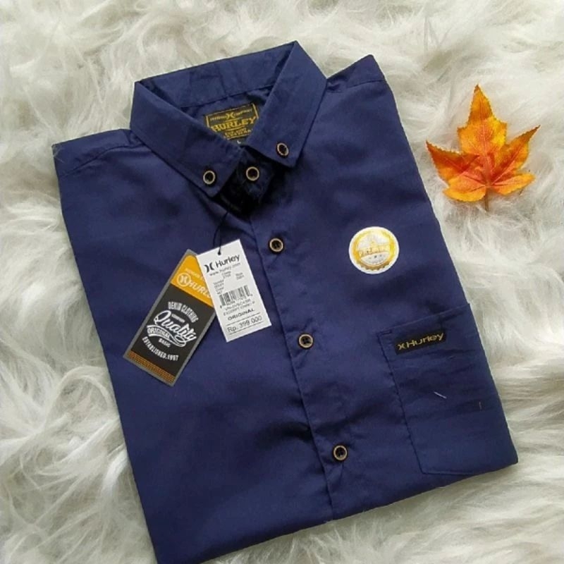 Original Baju Kemeja Polos Pria Lengan Pendek Jumbo Slimfit Premium Distro Atasan Hem Cowok Laki