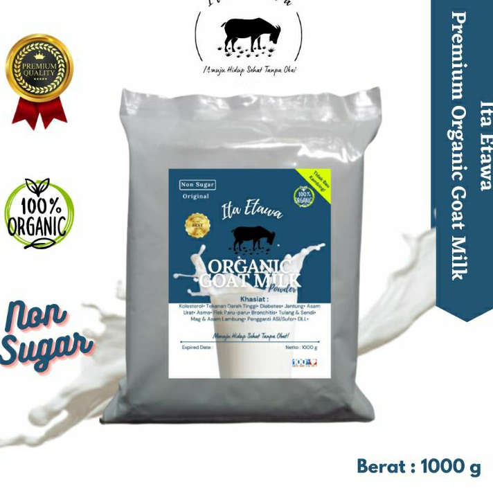 

Diskon Susu Kambing Premium Non Sugar 1 Kg Ita Etawa Organik Goat Milk Powder Susu Kambing Murni Susu Organik