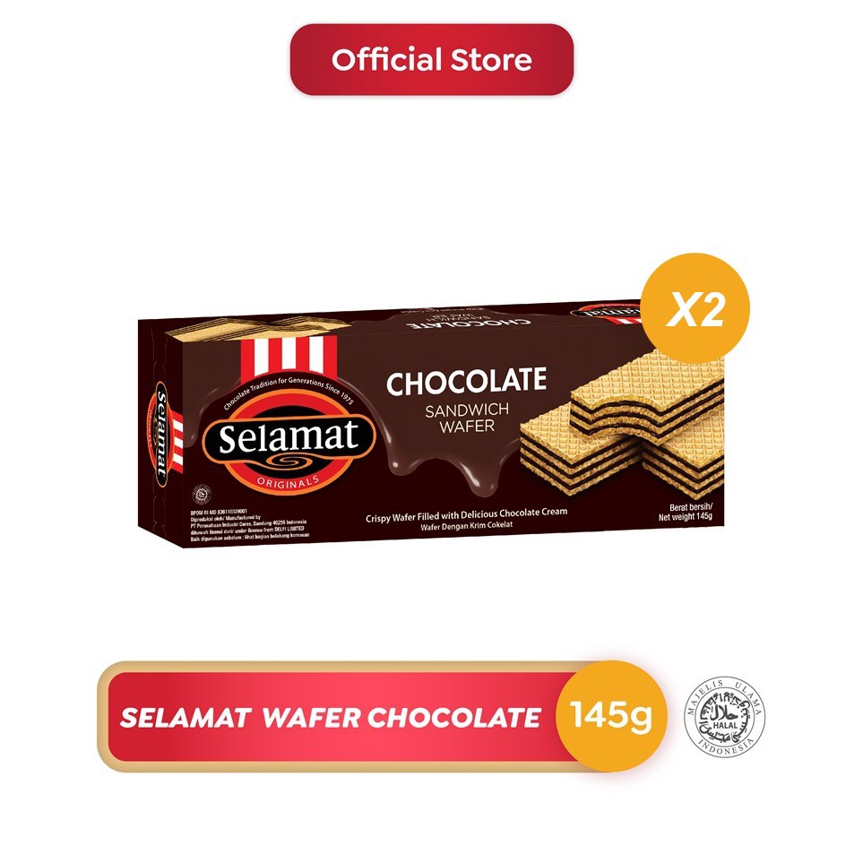 

Promo Selamat Wafer Chocolate 145 g x 2 pcs