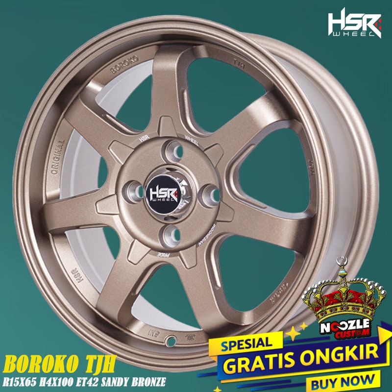 Velg Brio ring 15 Lubang 4 single PCD Pelek Mobil Racing HSR terbaru Ring 15