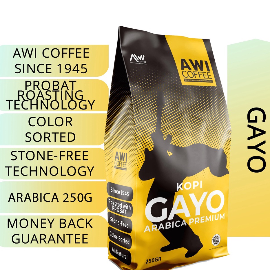 

Best Product Awi Kopi Gayo Arabica Premium 250Gr Biji | Roasted Coffee Beans | Aceh Grade 1 Kualitas Ekspor