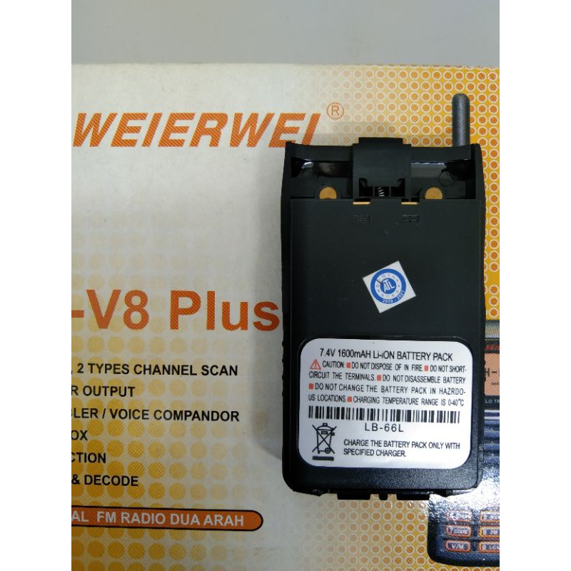 Batre baterai weierwei V8 plus original