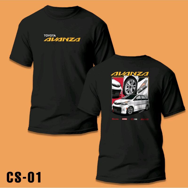 KAOS MOBIL AVANZA LOGO NEW DEPAN BELAKANG