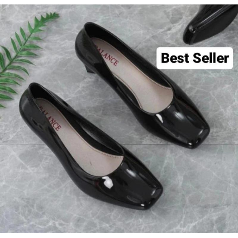 Sepatu hak Wanita Terbaru/Pantofel Hak Tahu Jelly balance Import/Sepatu hak Kerja Korea Kekinian
