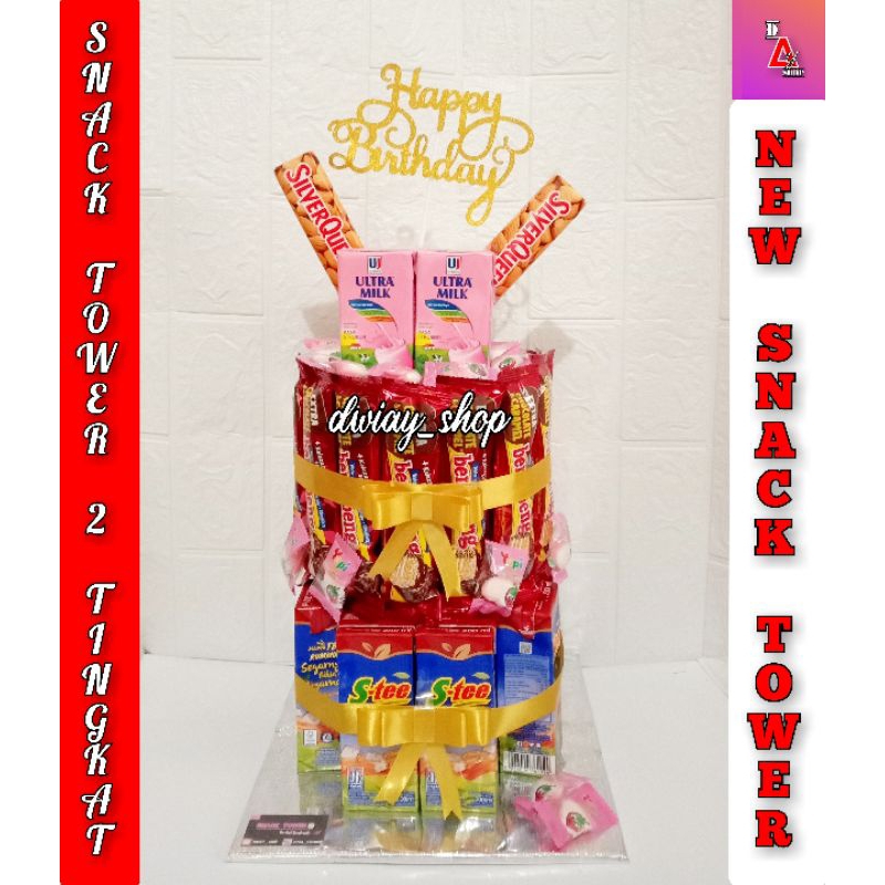 SNACK TOWER BIRTHDAY / KUE ULTAH KEKINIAN / SNACK ULTAH / HADIAH KHITANAN / HADIAH WISUDA