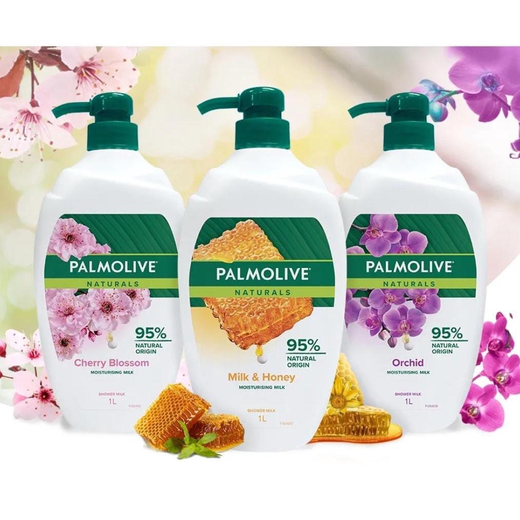PromoPalmolive Naturals Shower Gel Sabun Mandi Cair 1 LITER 1000 ML❅