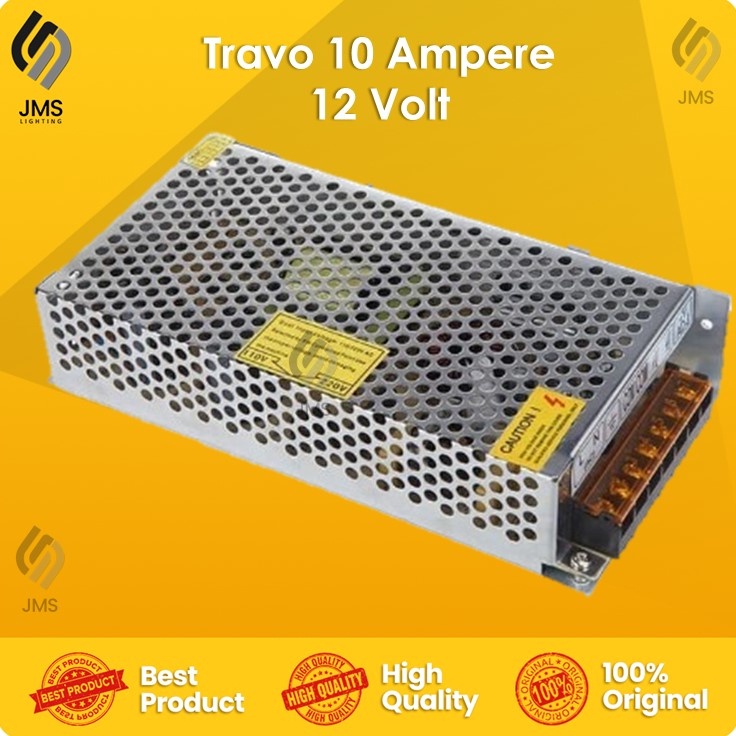 Terkini TRAVO 10A 12V 10 AMPERE AMPER LED STRIP POWER SUPPLY 12 V ADAPTOR TRAFO 12 VOLT 10 A CCTV