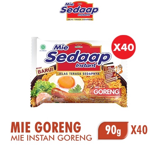 

Stok Banyak Sedaap Mie Instan Goreng Bag 90 gr x40