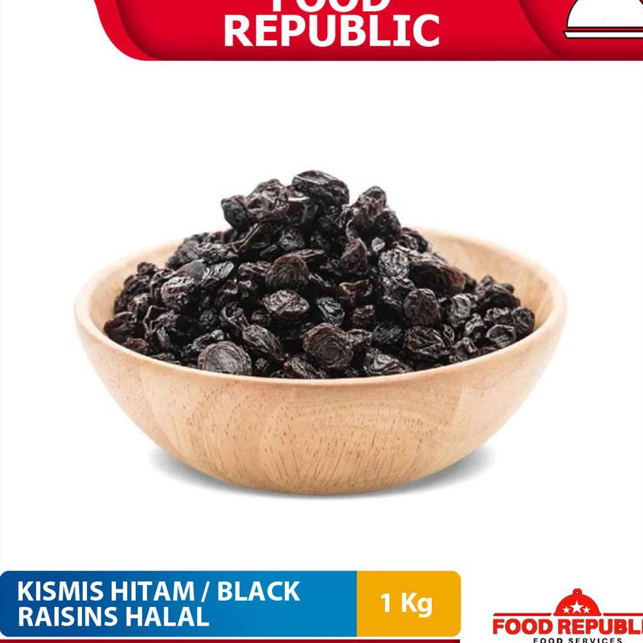 

Serba Murah Kismis Hitam / Black Raisin 1 KG Halal Premium