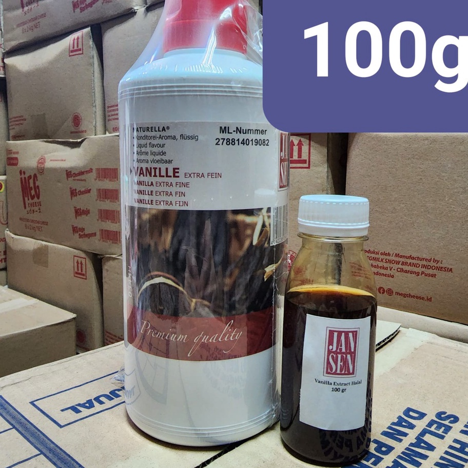 

Laris JANSEN Vanilla Extract 100g Fine Perisa Vanila pasta cair Premium 100 GRAM