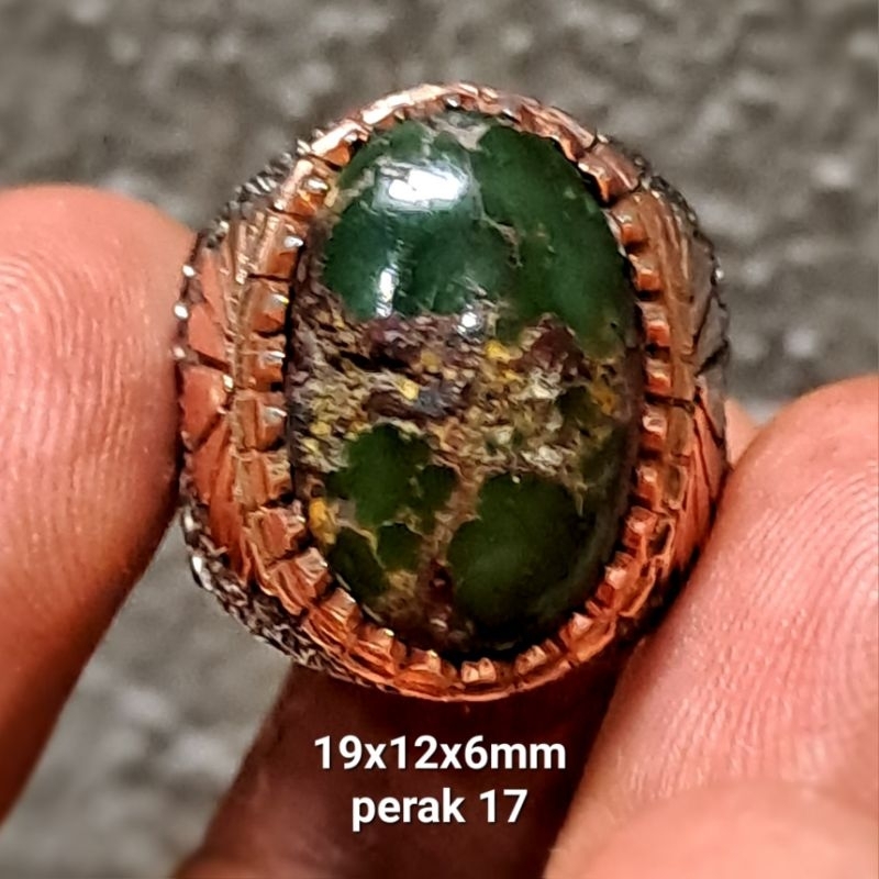 CINCIN PERAK PIRUS PERSIA IJO KEDONGDONG SERAT EMAS bukan mesir hubei giok bacan garut