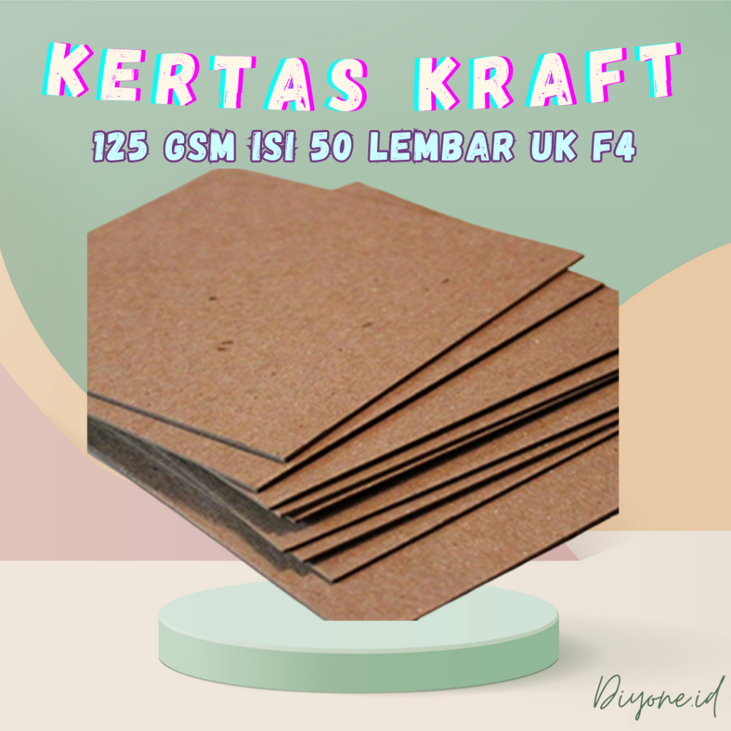 

(50 LEMBAR) KERTAS KRAFT 125 GSM UKURAN F4