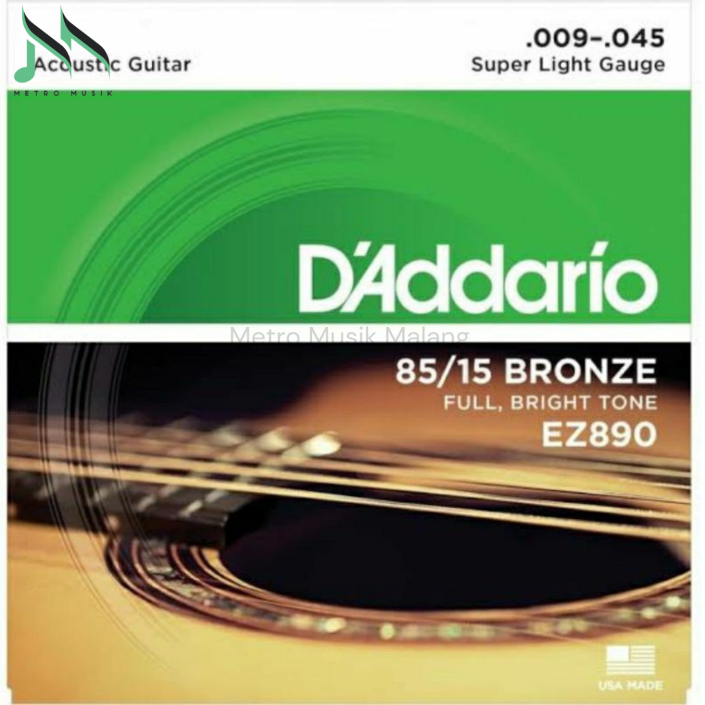 Senar D’addario 0.09-0.45(EZ890)/Senar Akustik-Senar Gitar Best Quality