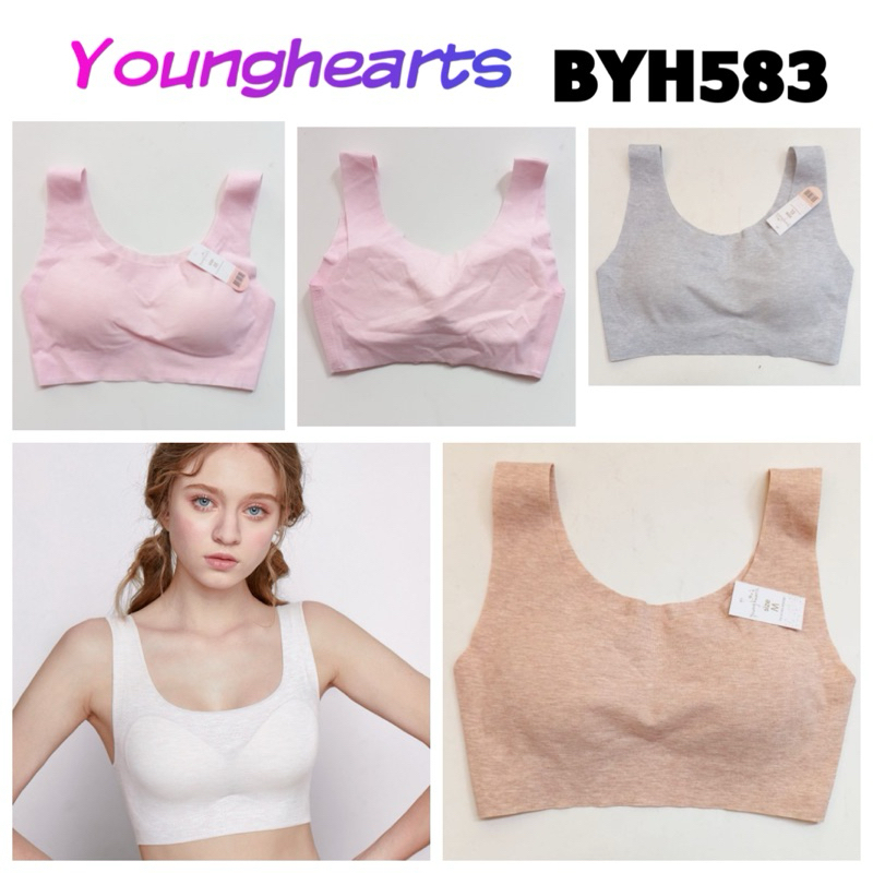 BYH583 bra young hearts tanpa kawat seamless L XL